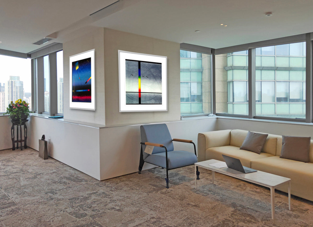 Reception lounge — framed pair