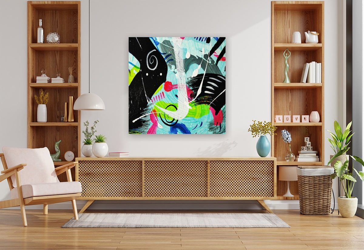 PURSUIT OF HAPPINESS - F.6 - shown in a modern living room