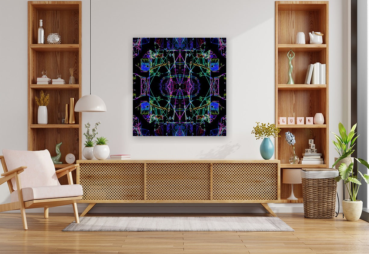 THE MULTIPLICATION OF BEING - 11.2 - shown in a modern living room